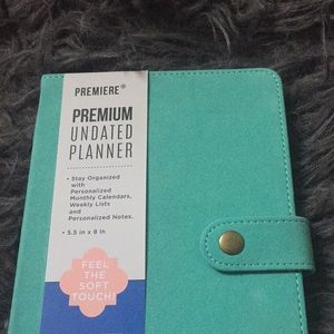 Aqua Blue Premium Undated Planner